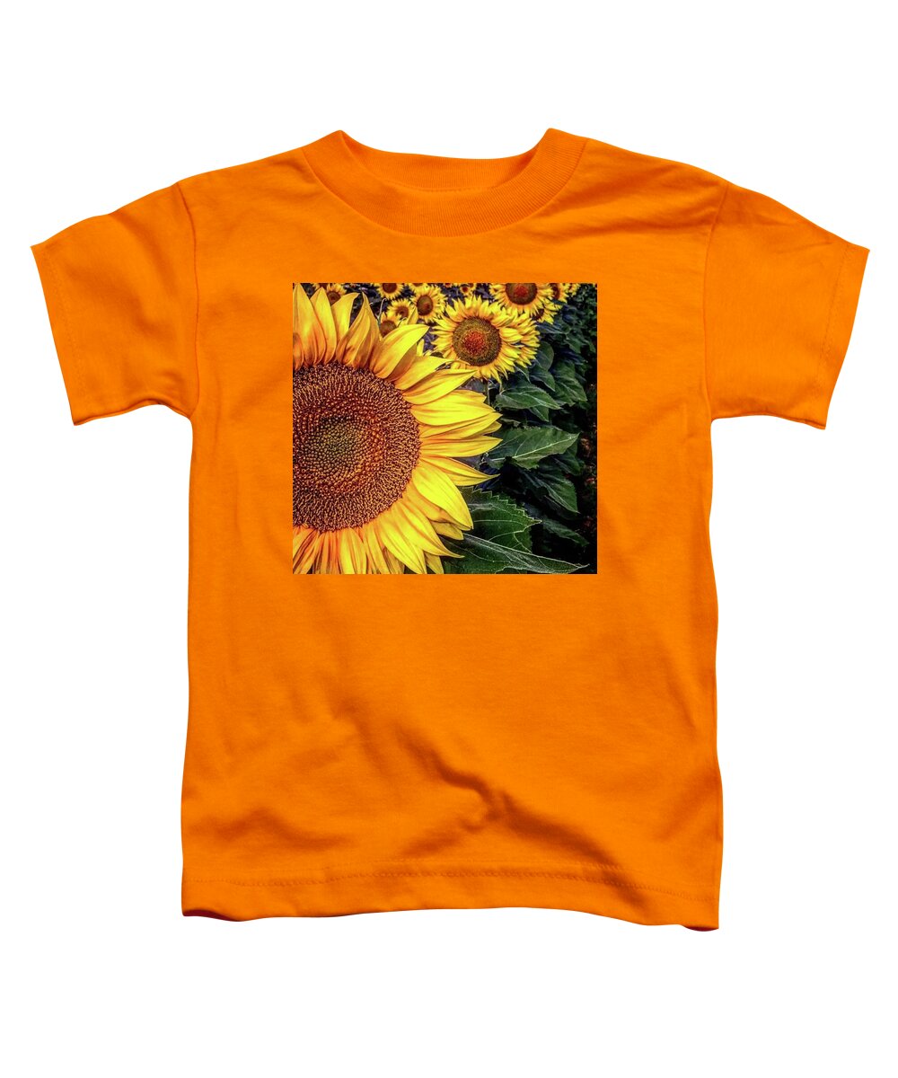 Iphonography Toddler T-Shirt featuring the photograph Iphonography Sunflower 3 by Julie Powell