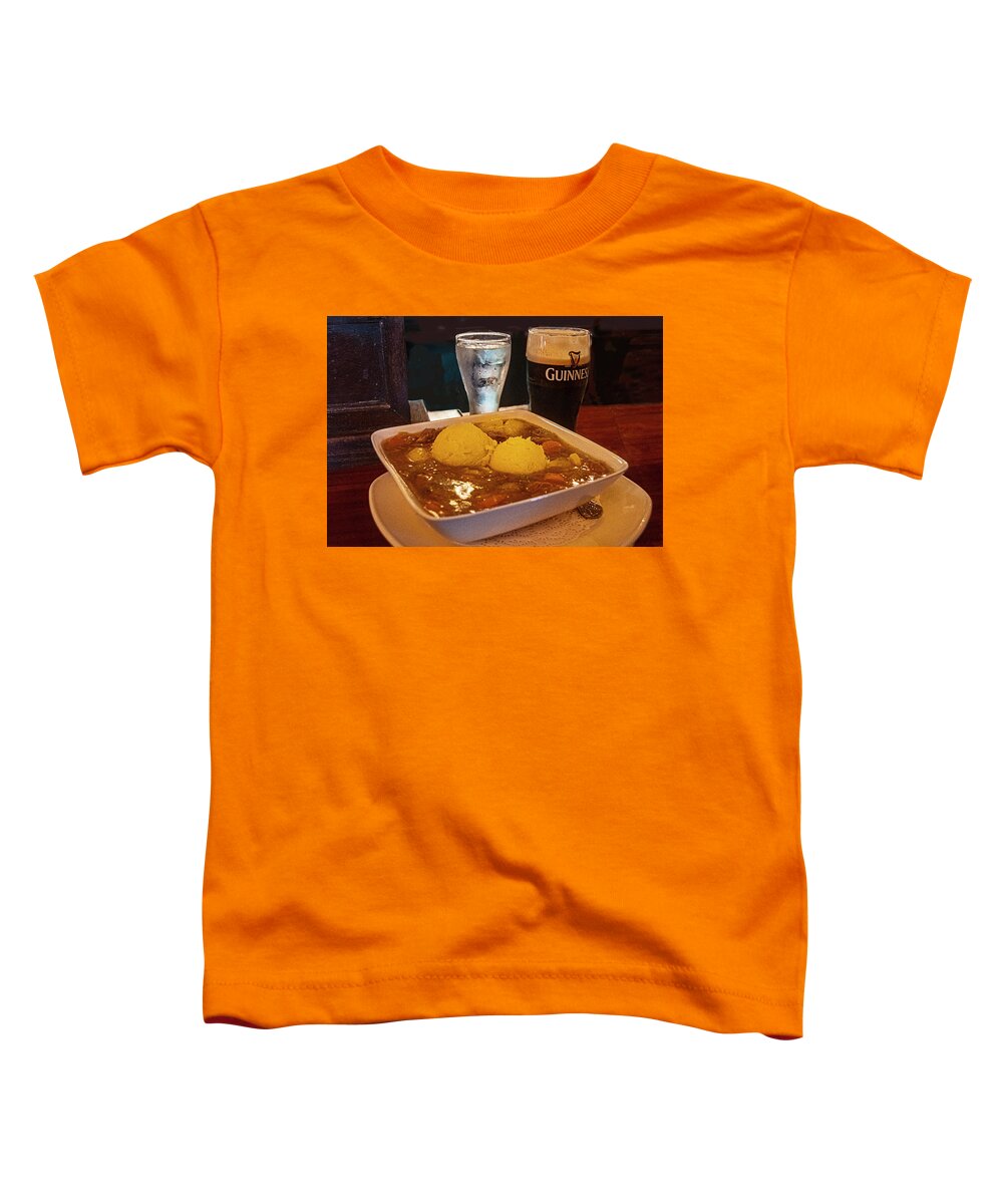 Irish Stew Toddler T-Shirt featuring the photograph Irish Stew and a Guinness by Edward Shmunes