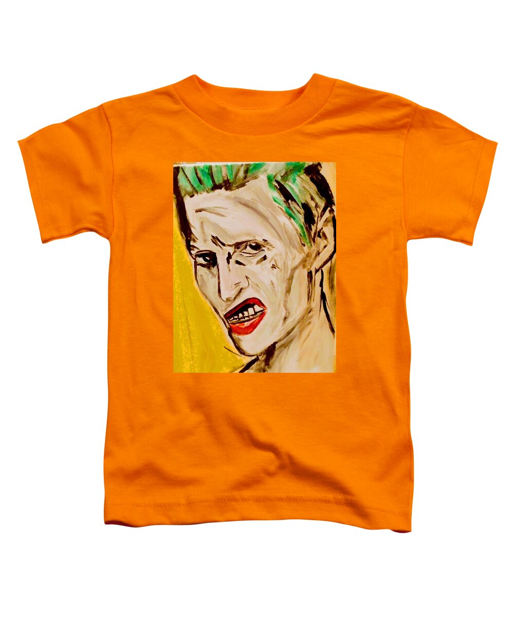 Joker Toddler T-Shirt featuring the painting Joker 1 by Shemika Bussey