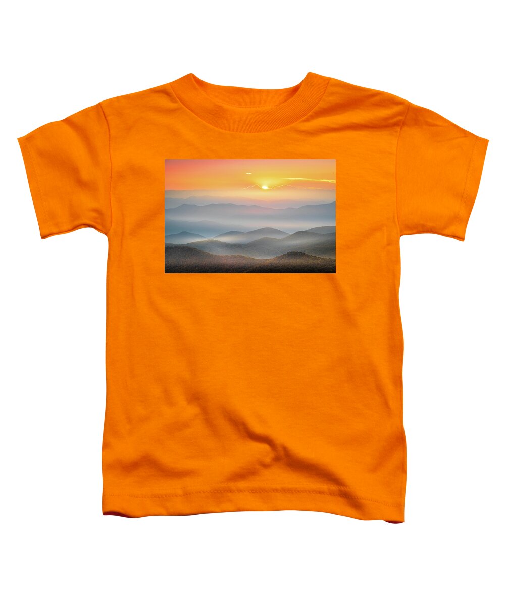 Cowee Moutain Toddler T-Shirt featuring the photograph Blue Ridge Mountains North Carolina by Jordan Hill