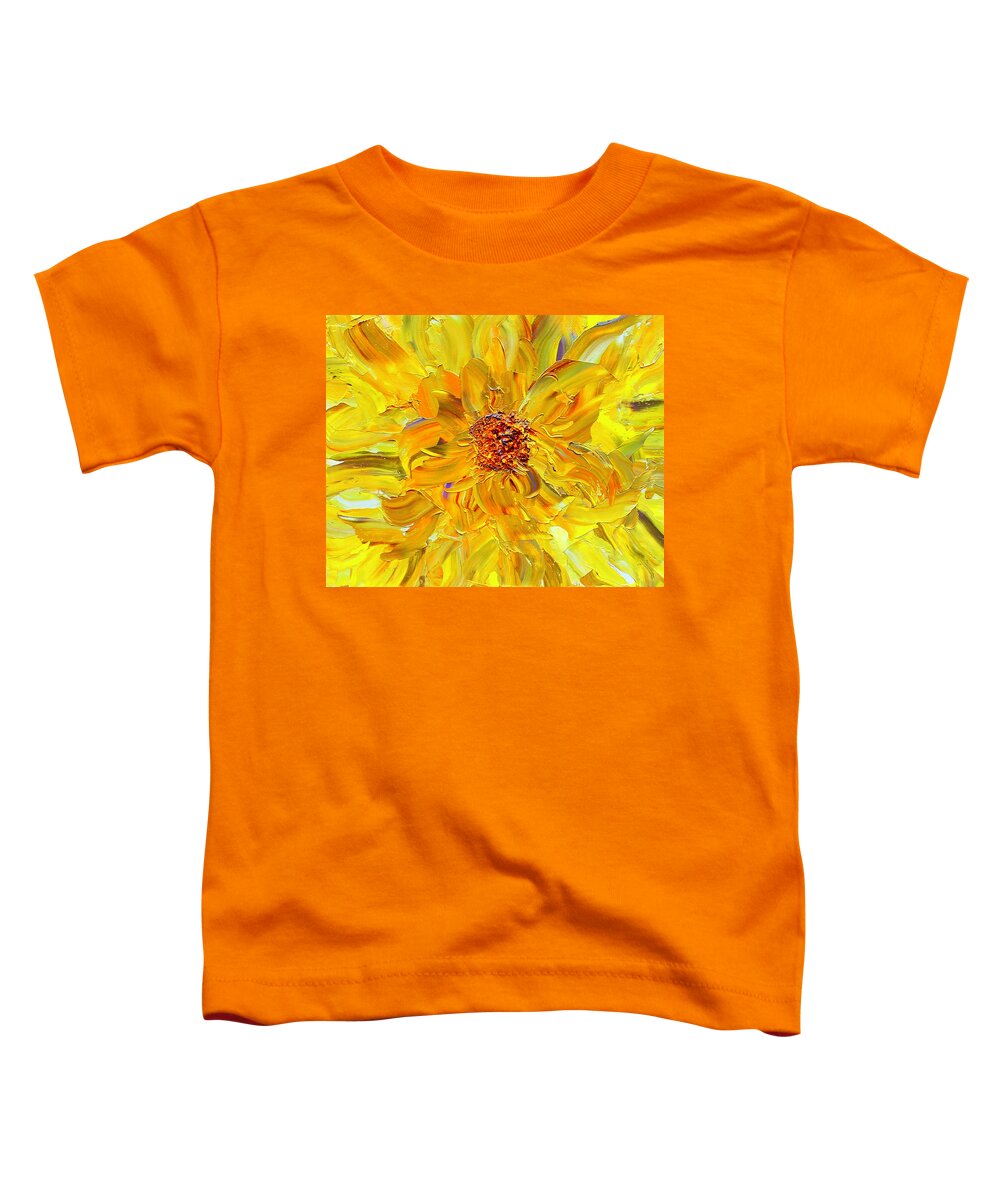 Marigold Toddler T-Shirt featuring the painting Marigold Inspiration 2 by Teresa Moerer