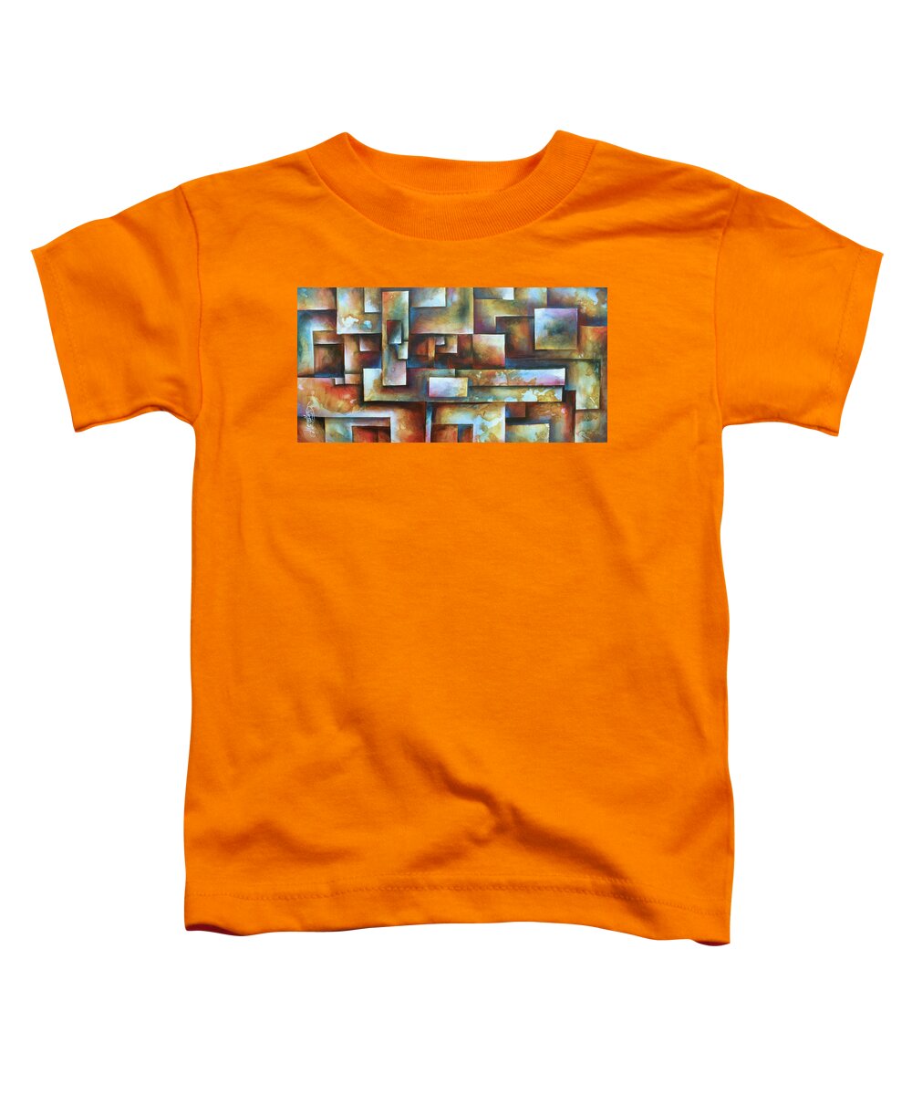 Geometric Toddler T-Shirt featuring the painting Maze 1 by Michael Lang