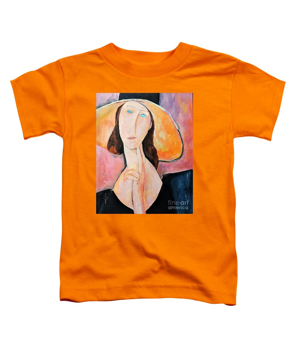 Reproduction Toddler T-Shirt featuring the painting after Amedeo Modigliani     by Jodie Marie Anne Richardson Traugott     aka jm-ART