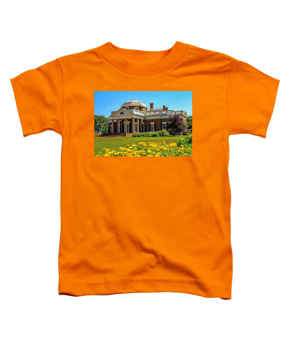Monticello Toddler T-Shirt featuring the photograph Monticello by Dale R Carlson