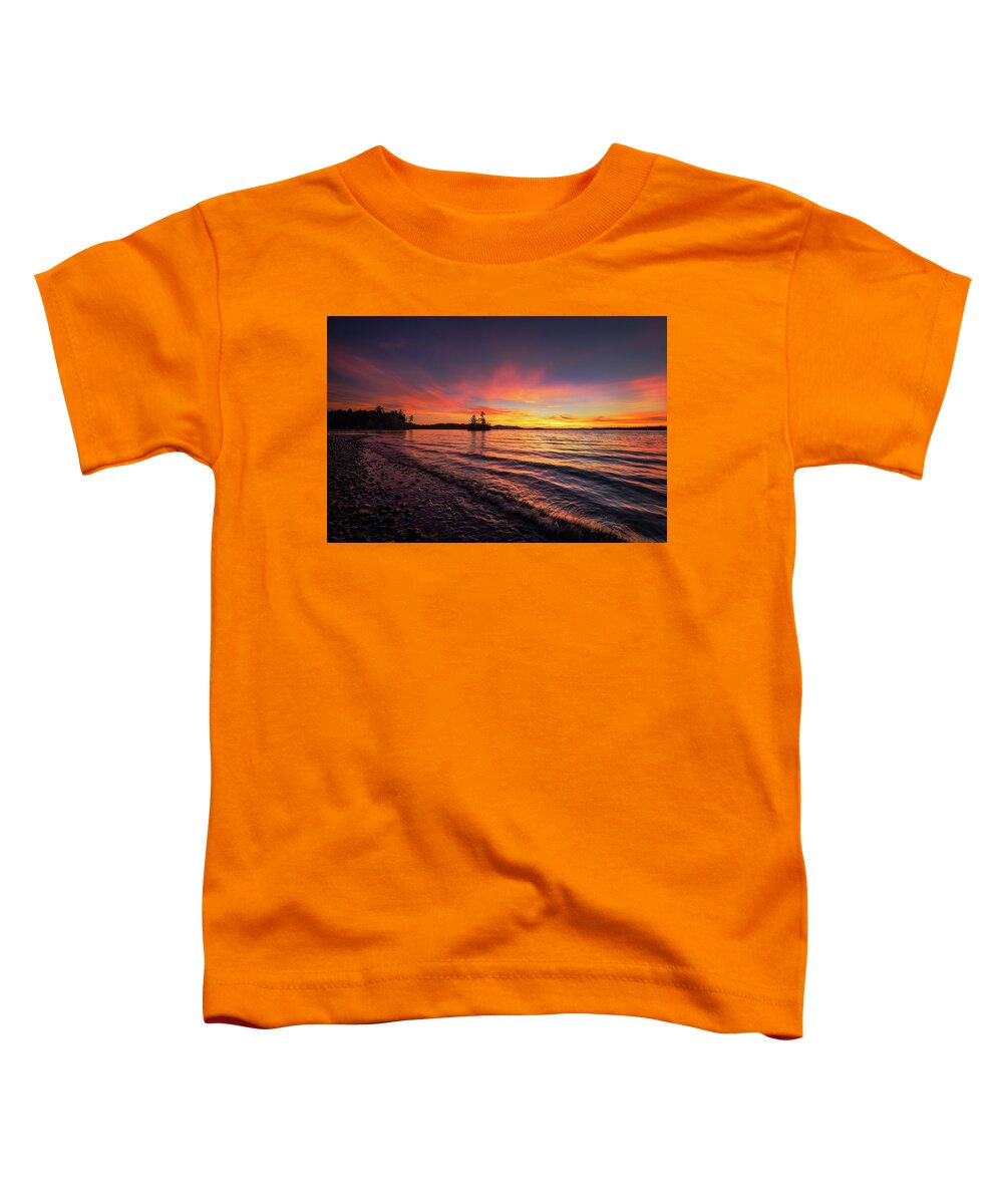 Maine Toddler T-Shirt featuring the photograph Moosehead Lake Sunset M1A4356 by Greg Hartford