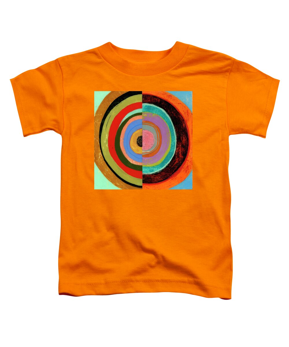 Abstract Art Toddler T-Shirt featuring the painting Moving Target #22 by Jane Davies