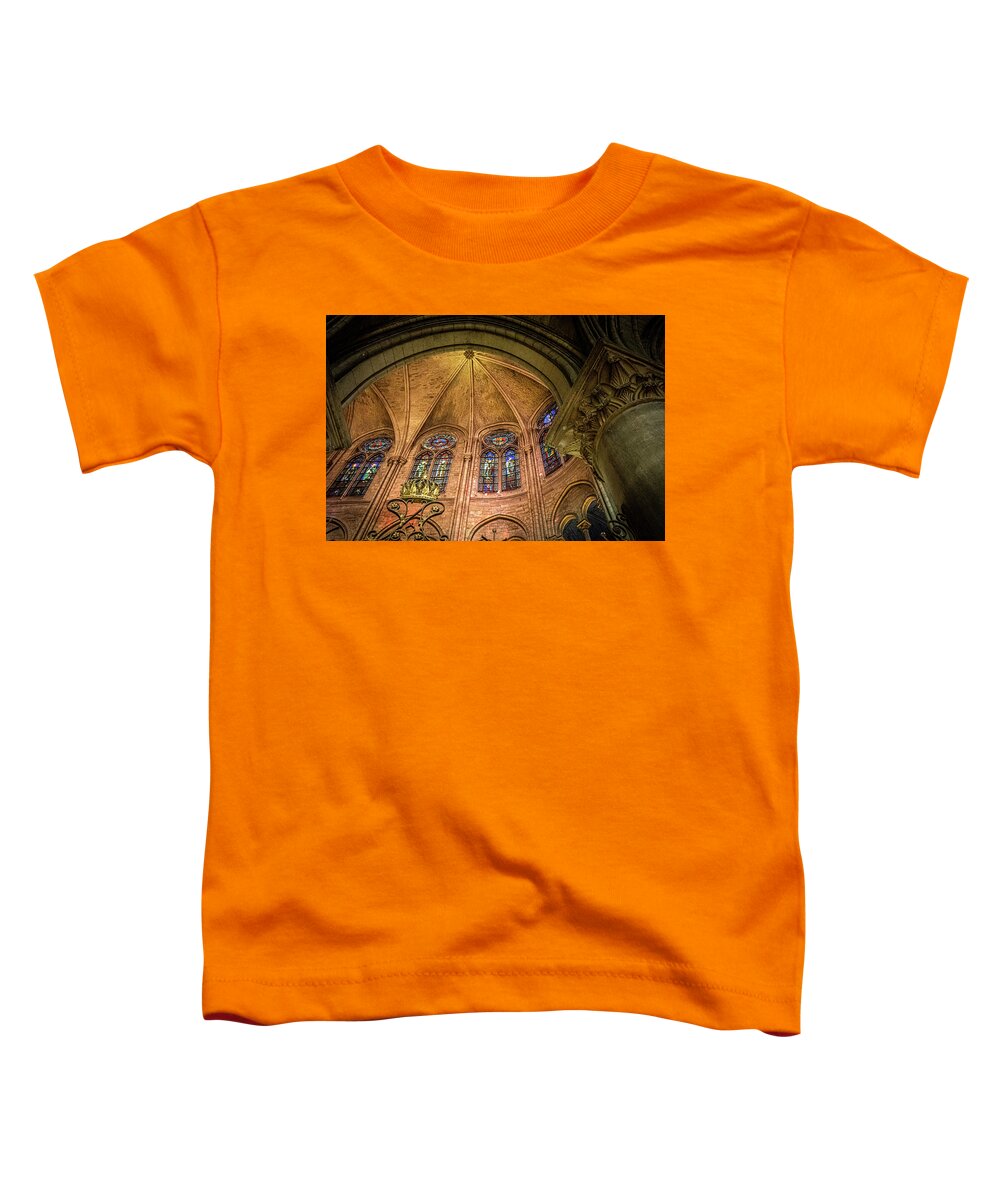 Notre Toddler T-Shirt featuring the photograph Notre Dame, Paris 7 by Nigel R Bell