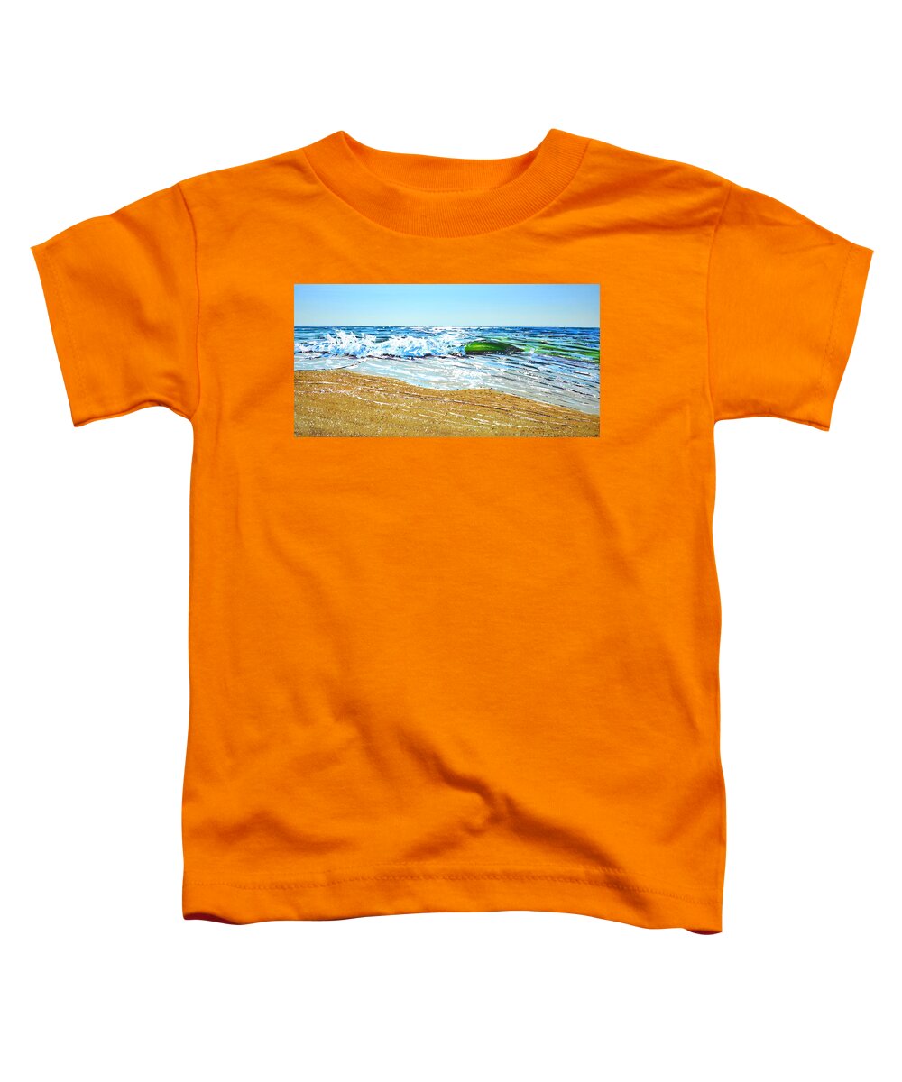 Sea Toddler T-Shirt featuring the painting 	Ocean. Beach. by Iryna Kastsova