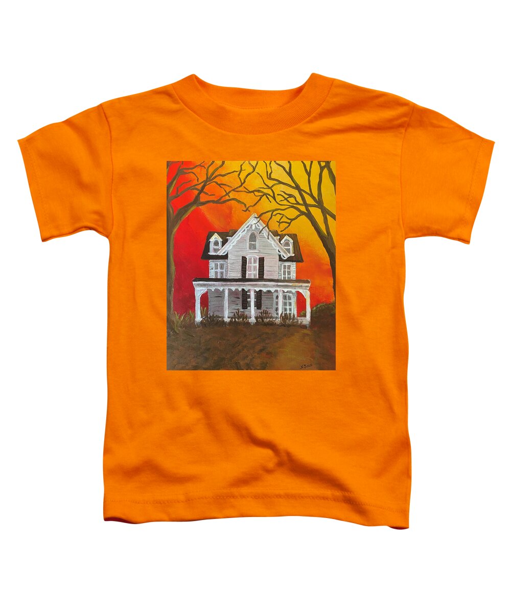 House Toddler T-Shirt featuring the painting Old House by Nancy Sisco