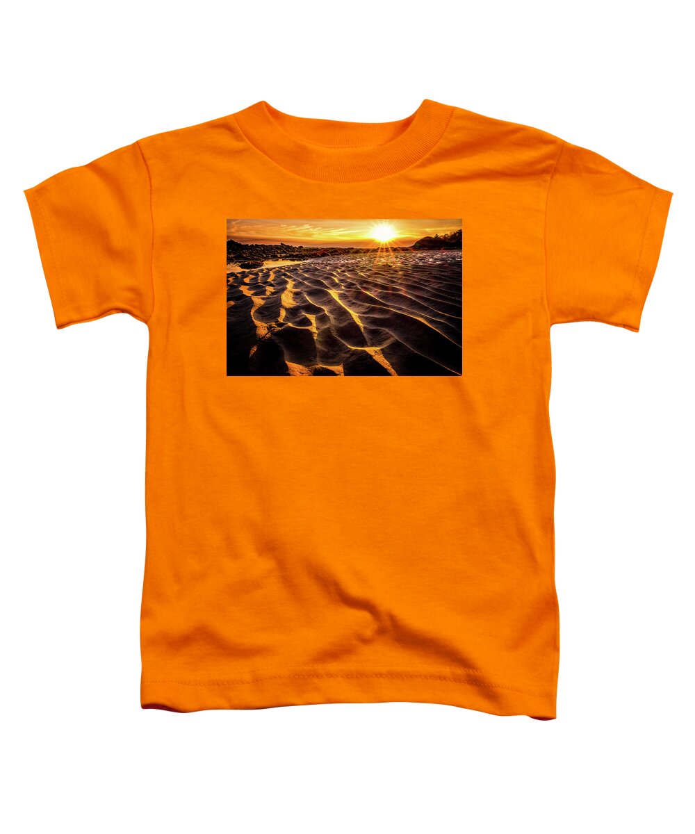 New Hampshire Toddler T-Shirt featuring the photograph On Golden Sand by Jeff Sinon