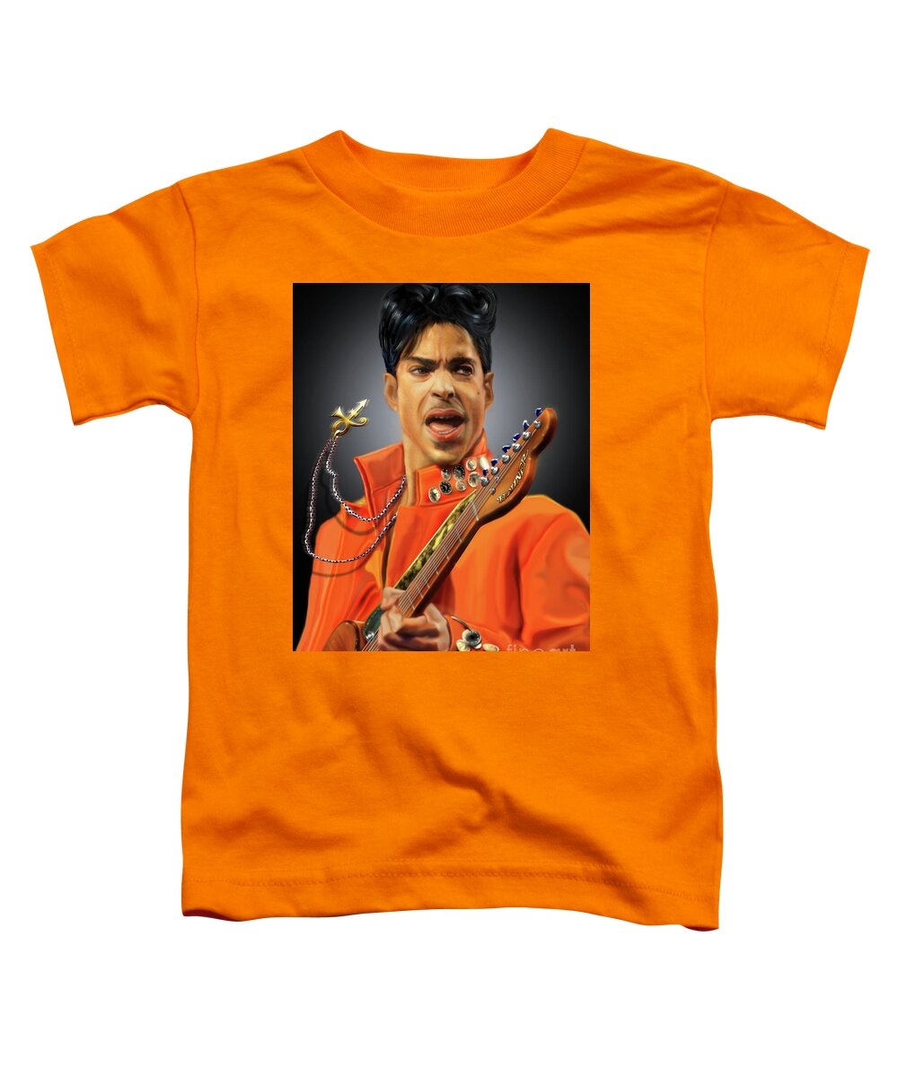 The Artist Toddler T-Shirt featuring the painting Orange Is The New Purple by Reggie Duffie