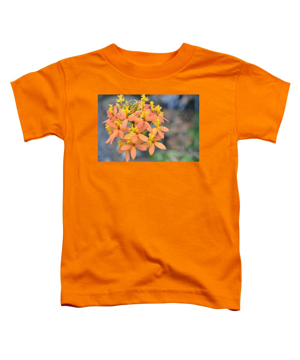 Kauai Toddler T-Shirt featuring the photograph Orange Yellow Flowers by Amy Fose