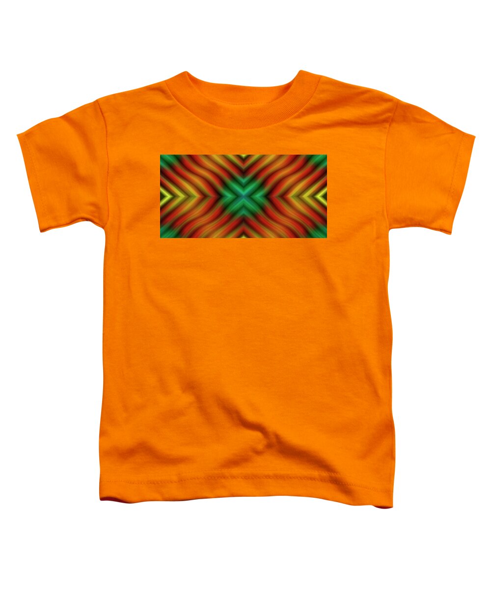 Colorful Abstract Toddler T-Shirt featuring the digital art P C Abstract 50 by Mike McGlothlen