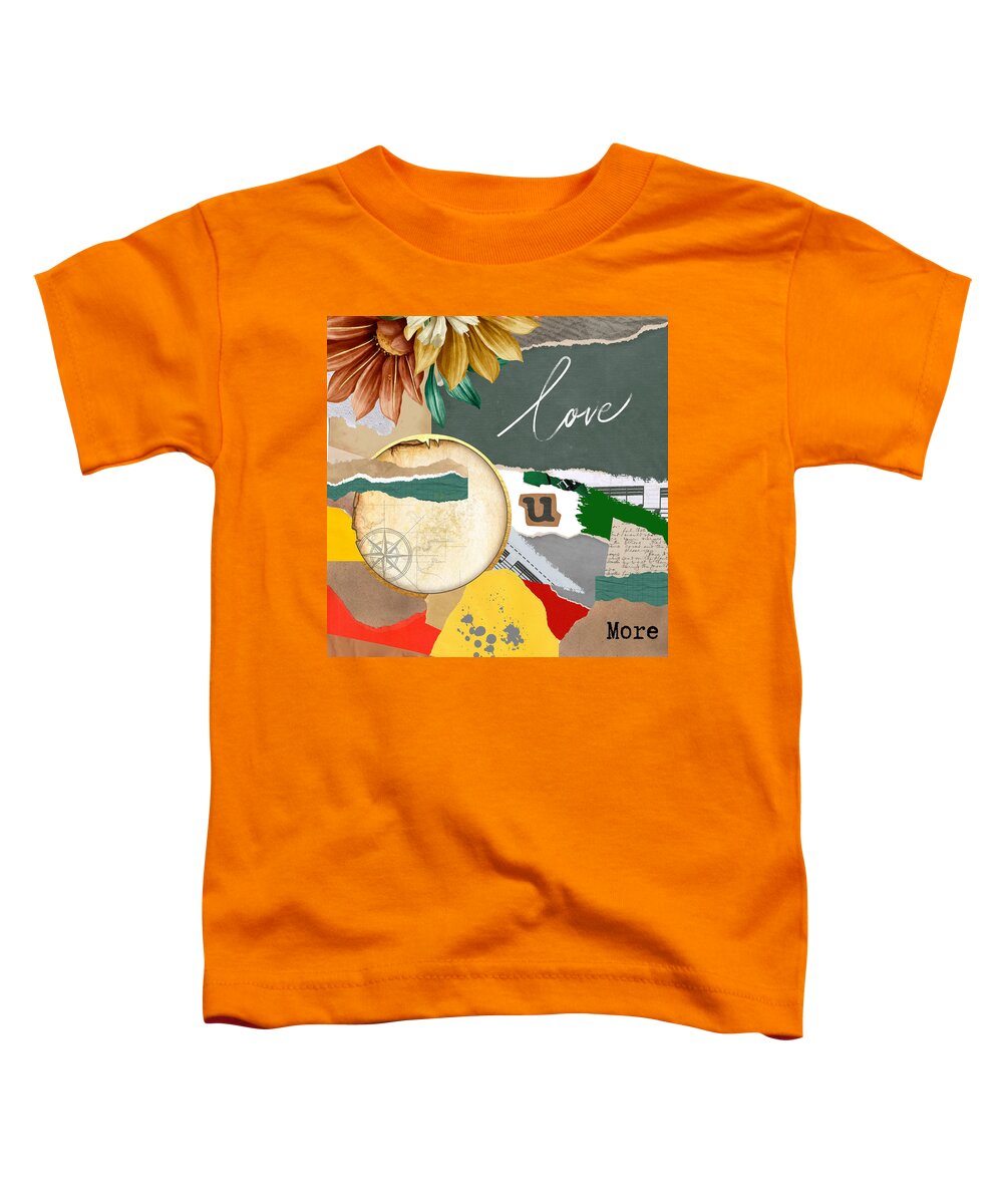 Abstract Art Toddler T-Shirt featuring the mixed media Paper Trail by Canessa Thomas