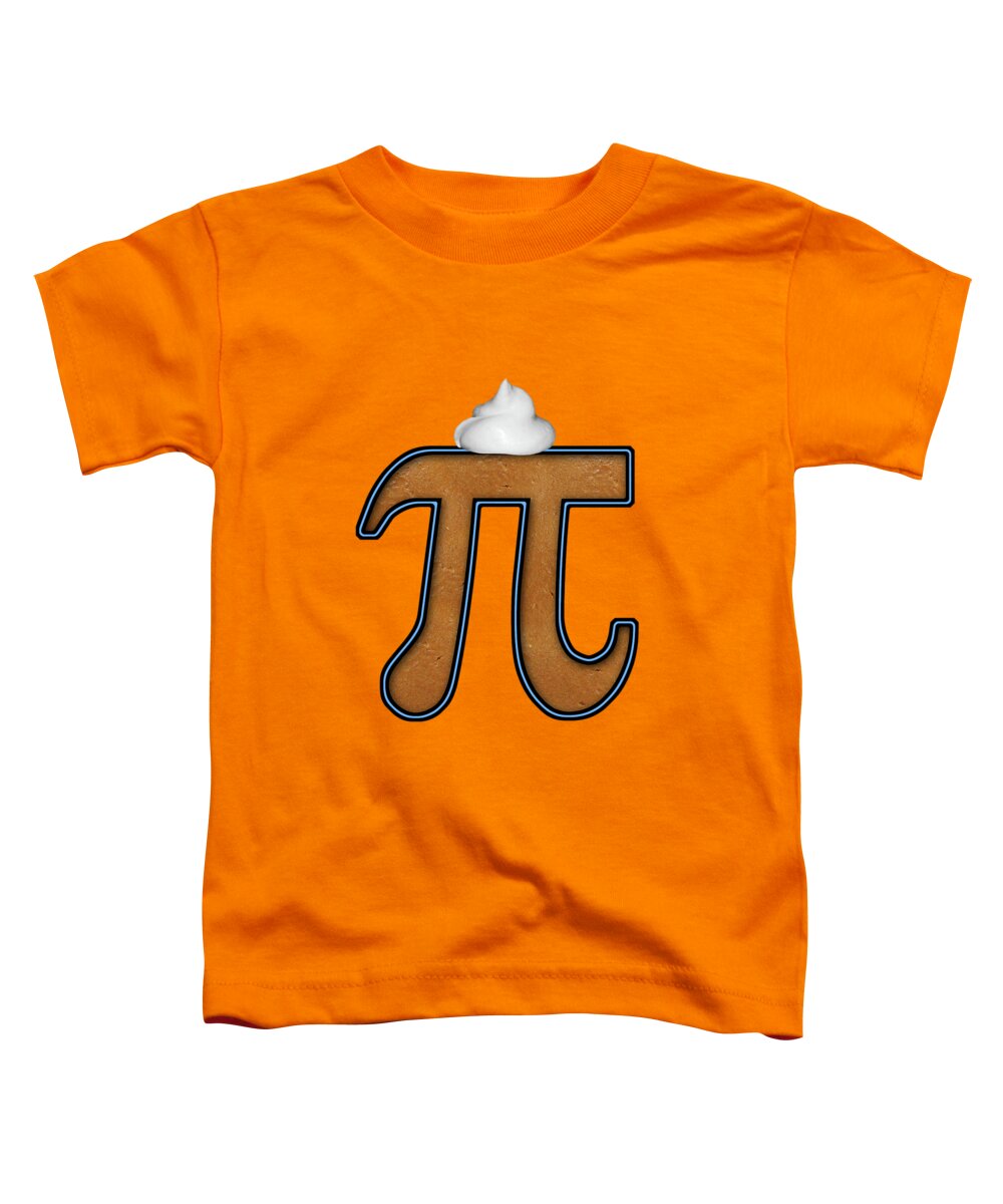 Pumpkin Pi Toddler T-Shirt featuring the digital art Pi - Food - Pumpkin Pie by Mike Savad