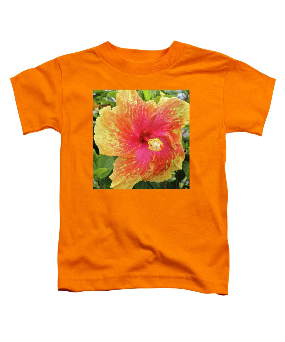 Hibiscus Toddler T-Shirt featuring the photograph Pink Splatter by Tony Spencer
