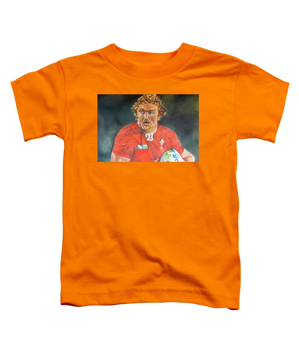 Andy Powell Toddler T-Shirt featuring the painting Powell A by James Lavott