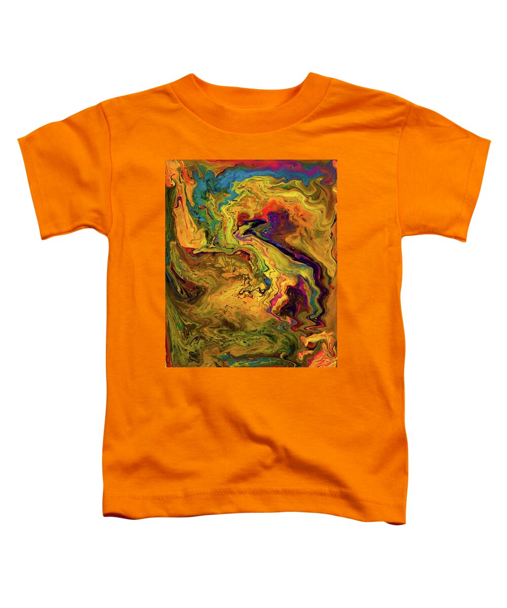 Abstract Art Toddler T-Shirt featuring the painting Purple Smoke Rising by Gena Herro