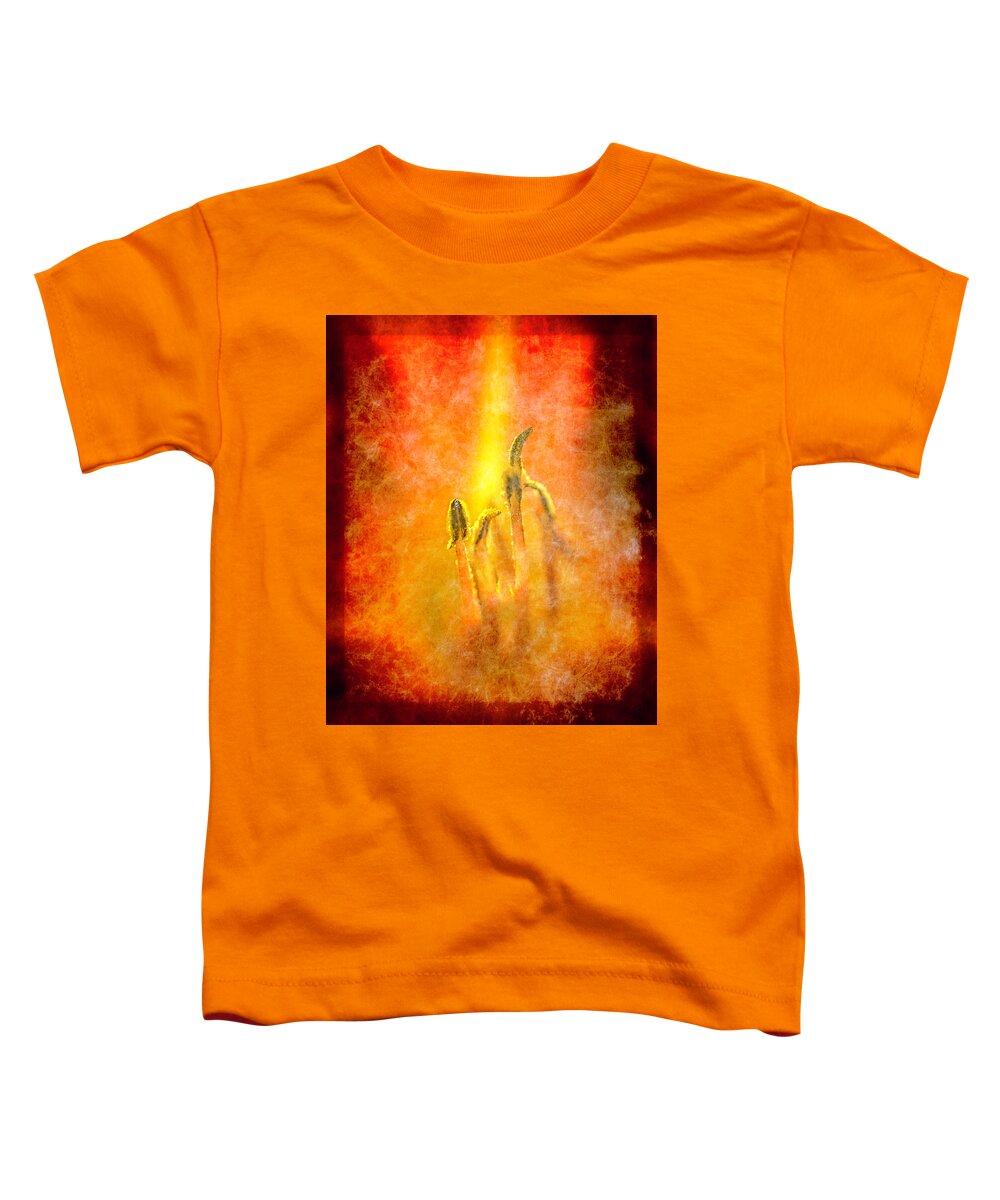 Art Toddler T-Shirt featuring the photograph Raging Fire by Norman Reid