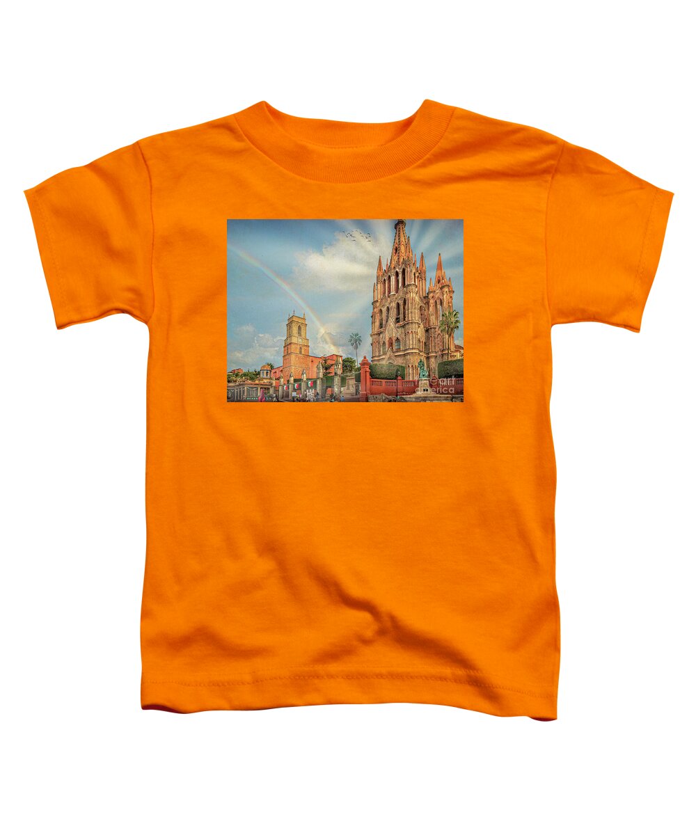 Rainbow Toddler T-Shirt featuring the photograph Rainbow Church by Barry Weiss