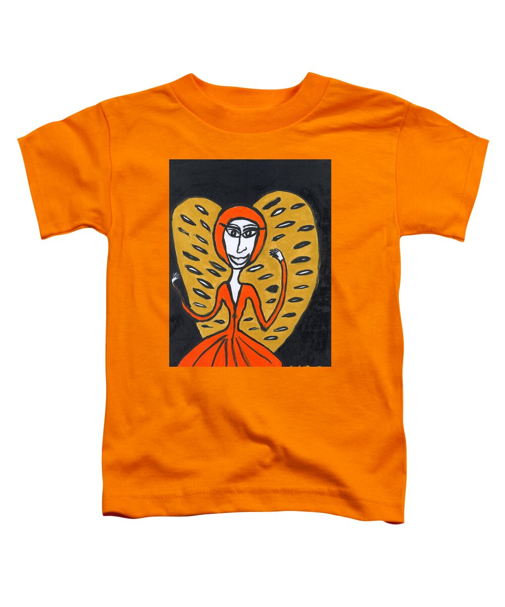 Angel Toddler T-Shirt featuring the painting Reenatrea Angel by Victoria Mary Clarke