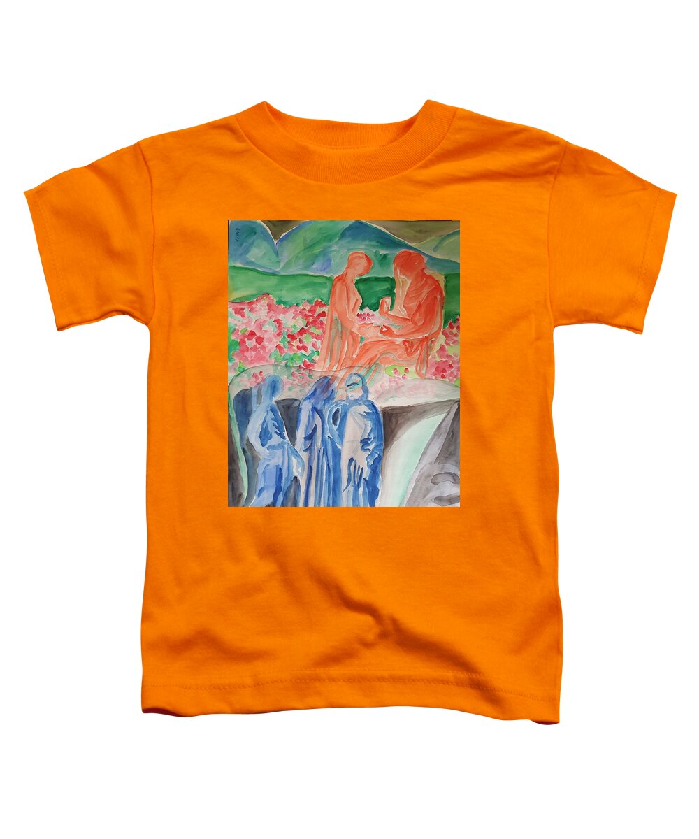 Masterpiece Paintings Toddler T-Shirt featuring the painting Reign of Life vs Underworld by Enrico Garff