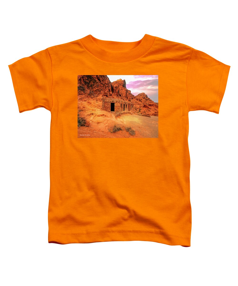 Usa Toddler T-Shirt featuring the photograph Rock Cabins by Randy Bradley