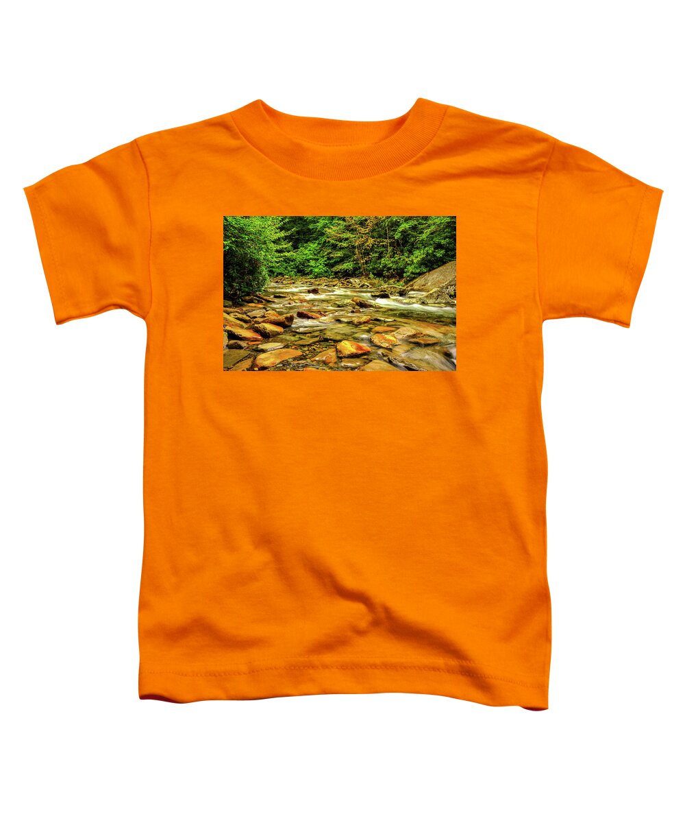 Smokies Toddler T-Shirt featuring the photograph Rocky Stream in the Smokies 003 by James C Richardson