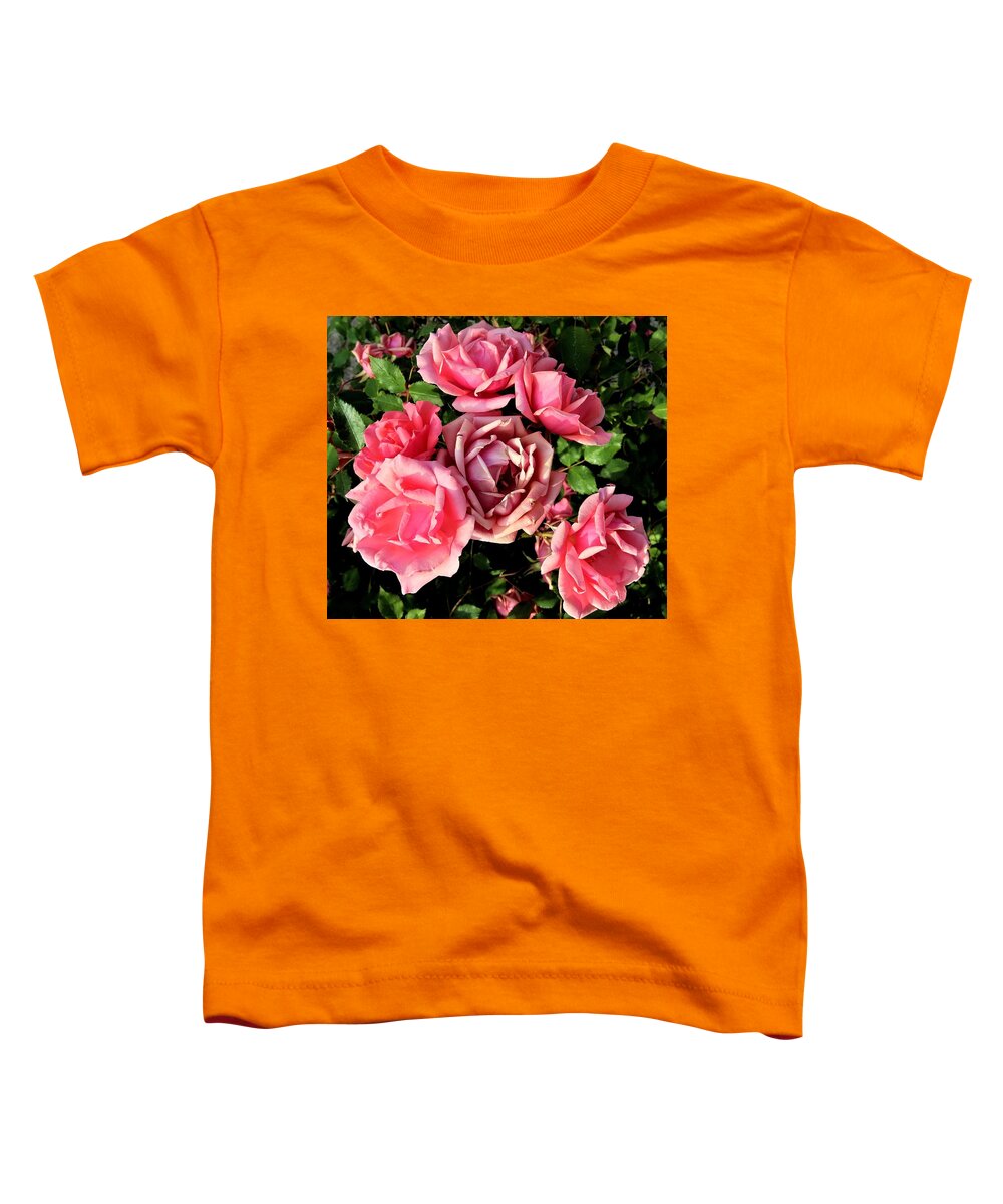 Flowers Toddler T-Shirt featuring the photograph Rose Bouquet in Pink and Lavender by Linda Stern