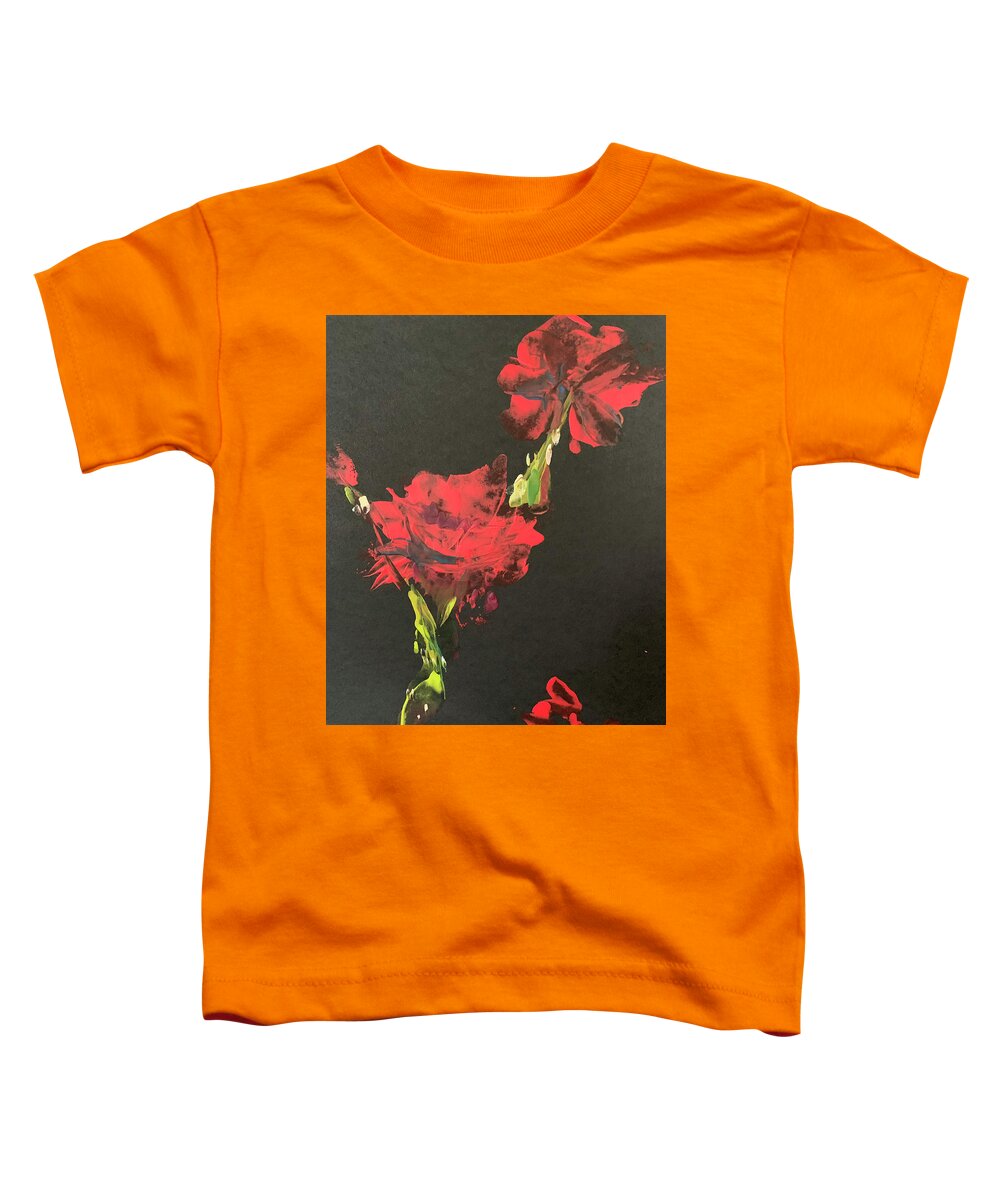 Encaustic Toddler T-Shirt featuring the painting Roses for You by Tommy McDonell