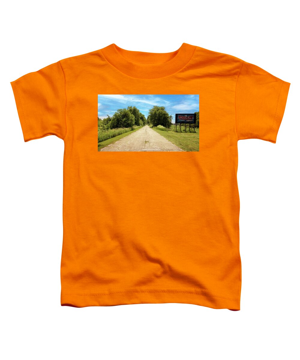 Route 66 Toddler T-Shirt featuring the photograph Route 66 Memory Lane - Lexington, Illinois by Susan Rissi Tregoning
