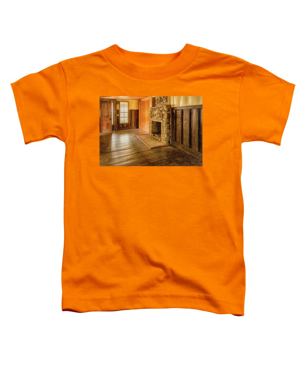  Toddler T-Shirt featuring the photograph Shadows of the Past, Elkmont Community by Marcy Wielfaert