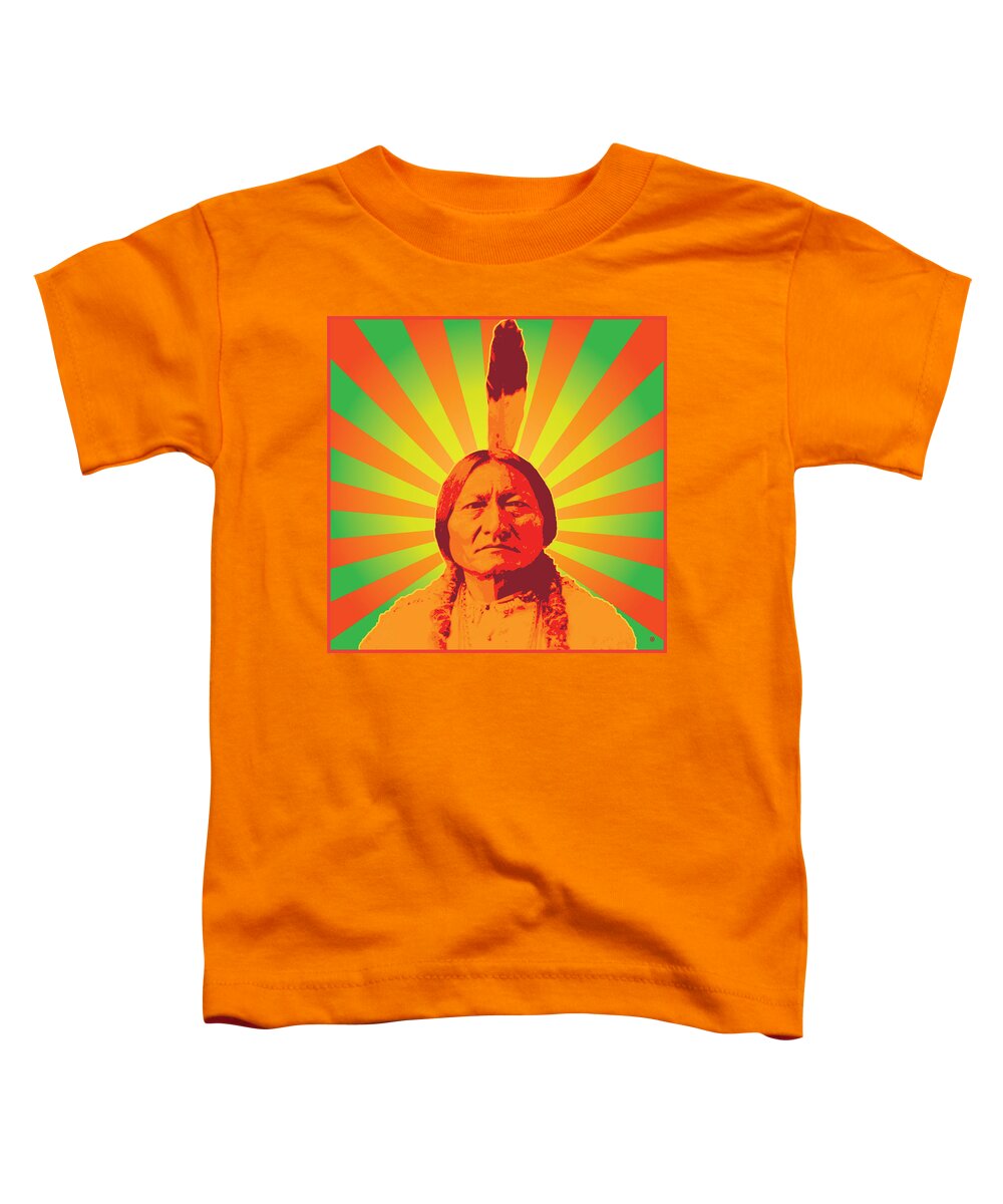 Digital Toddler T-Shirt featuring the digital art Sitting Bull by Gary Grayson