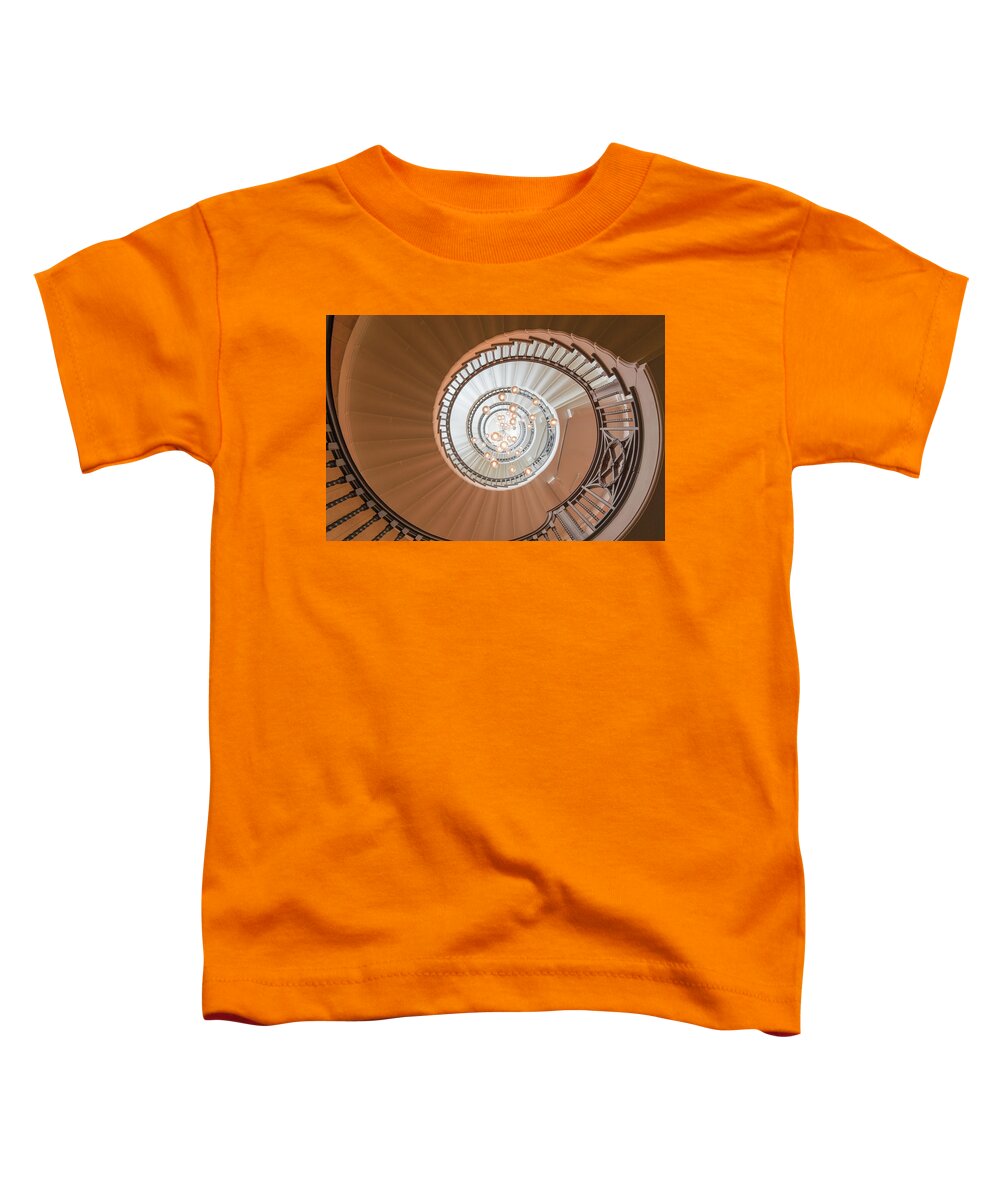Spiral Staircase Toddler T-Shirt featuring the photograph Spiral staircase by Andrew Lalchan