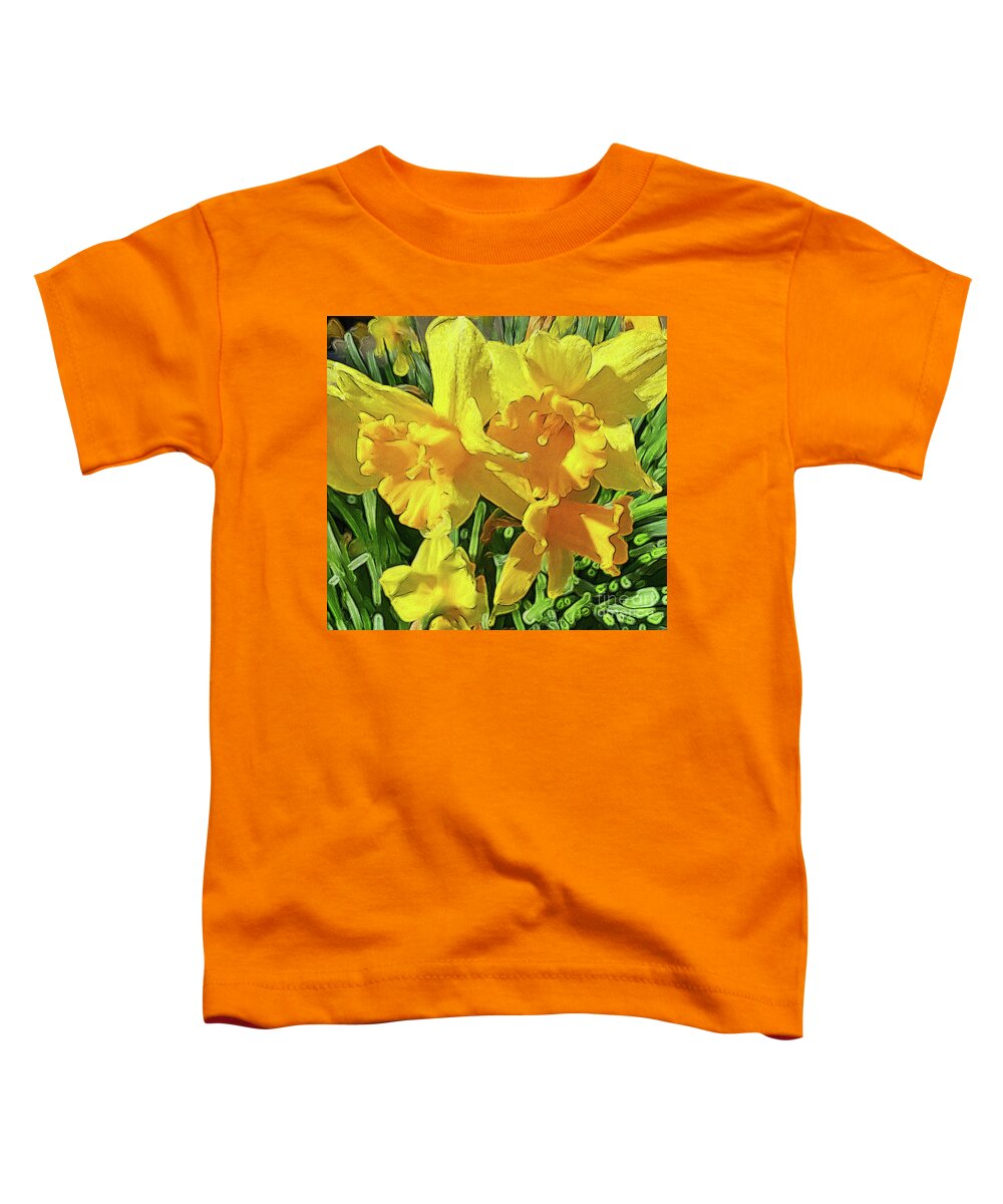 Daffodils Toddler T-Shirt featuring the photograph Spring Daffodils by Jeanette French