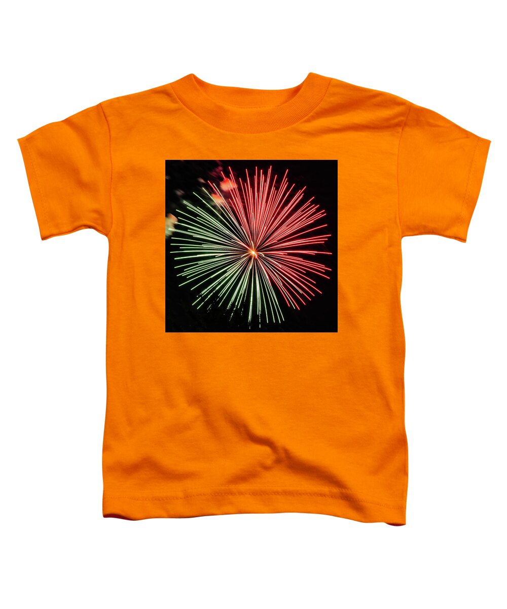 4 Th July Toddler T-Shirt featuring the photograph Star burst photograph of Fireworks 4th by Louis Dallara