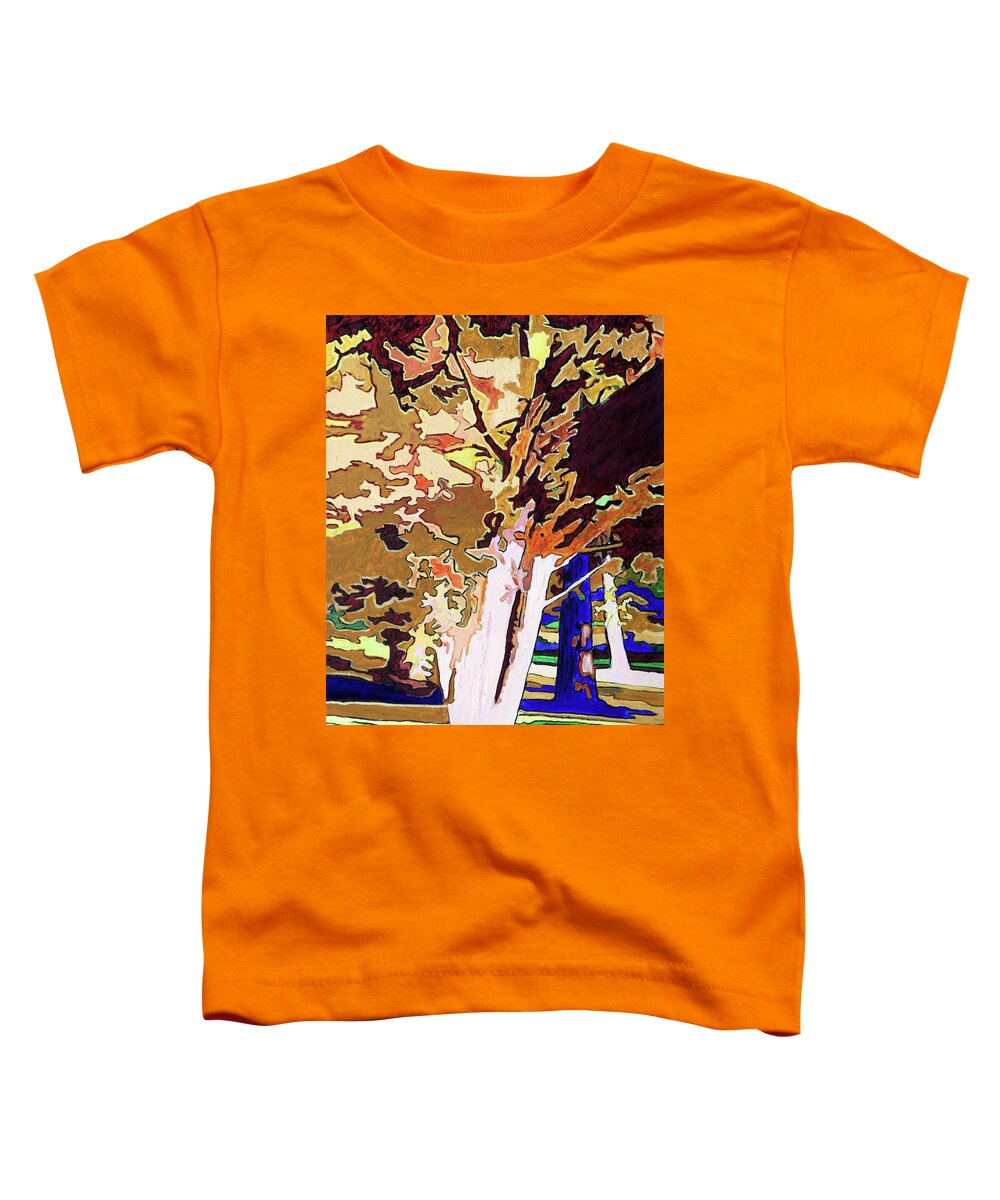 Abstraction Toddler T-Shirt featuring the painting Sunlight Patterns by John Lautermilch