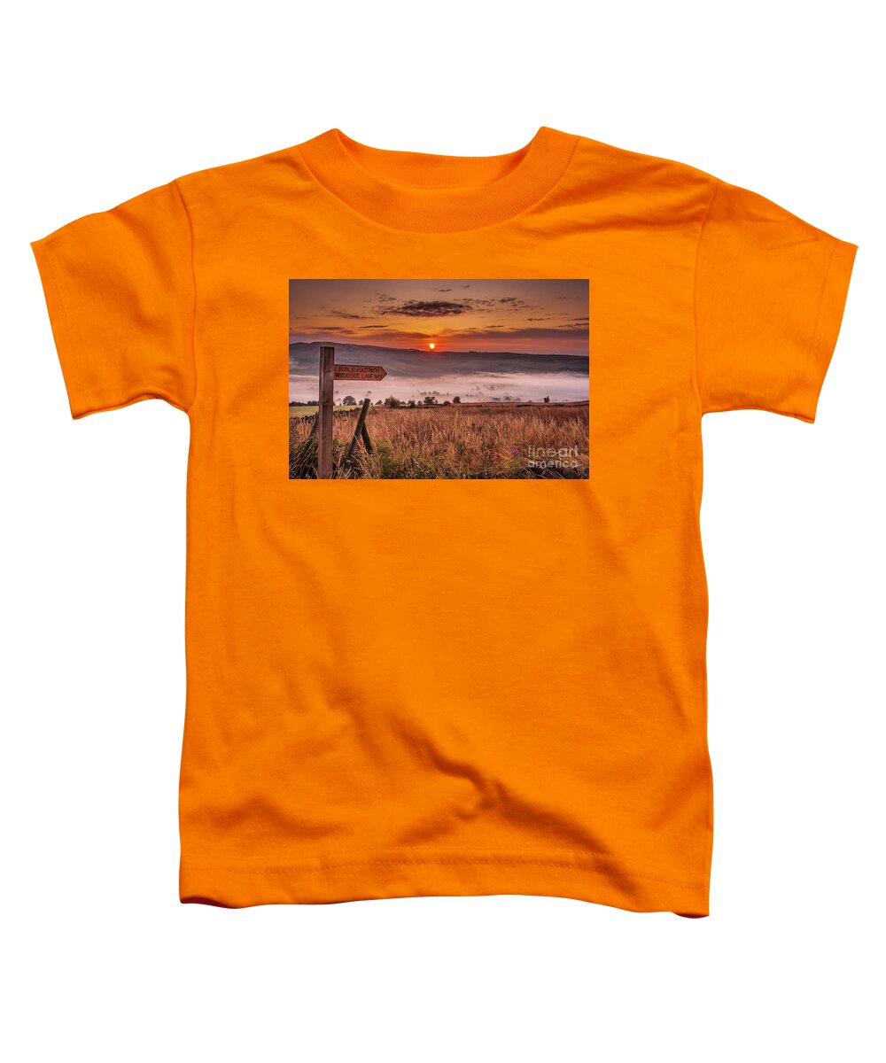 Sunrise Toddler T-Shirt featuring the photograph Sunrise Over The Aire Valley, Cononley by Tom Holmes Photography