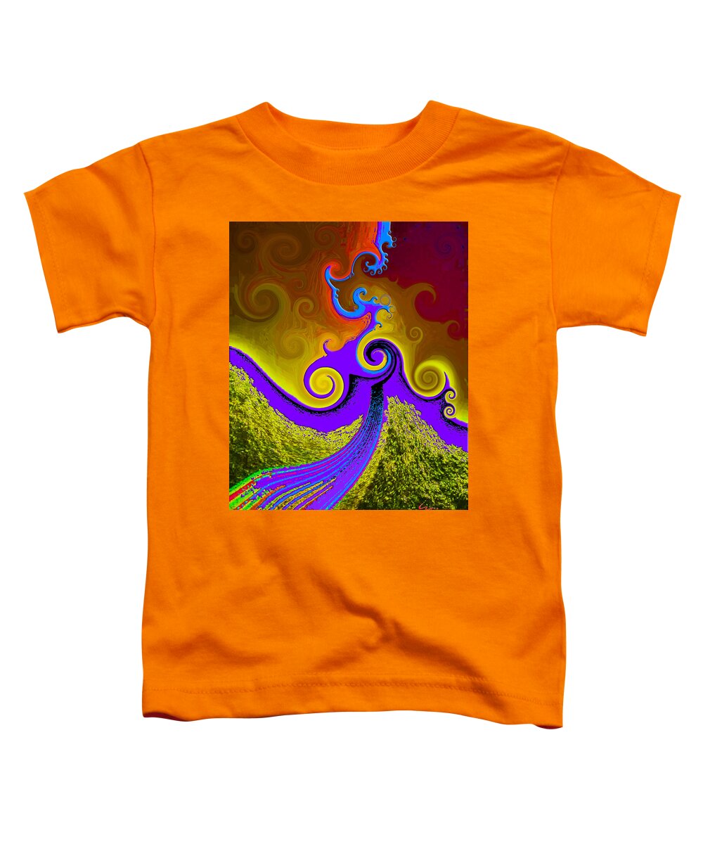 Surfing The Dragon Toddler T-Shirt featuring the digital art Surfing Reality by Carl Hunter