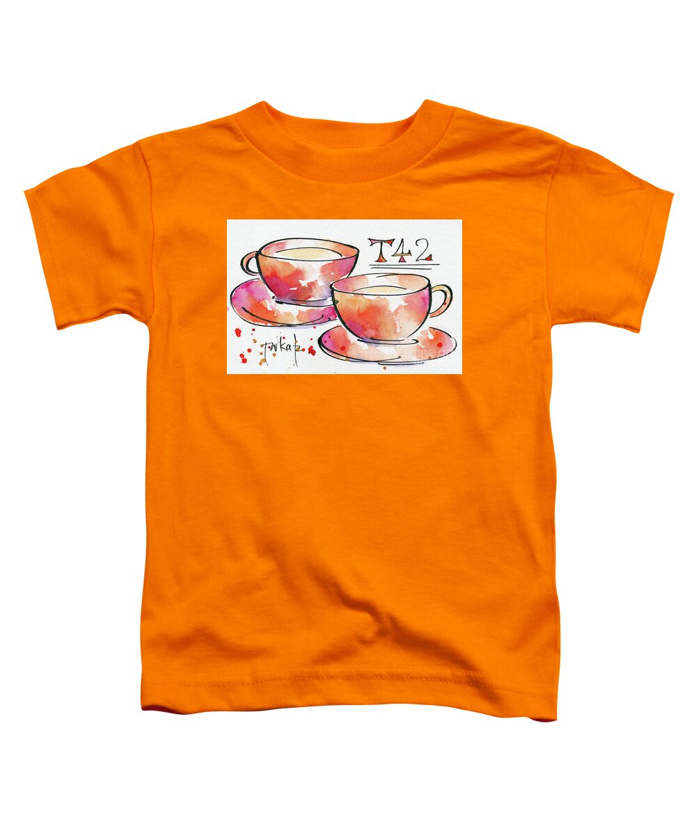 Impressionism Toddler T-Shirt featuring the painting Tea For Two by Pat Katz