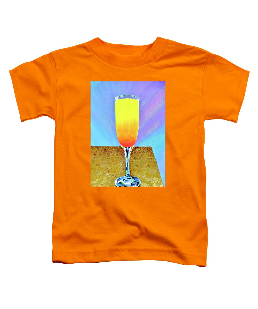 Tequila Toddler T-Shirt featuring the painting Tequila Sunrise by Mary Scott
