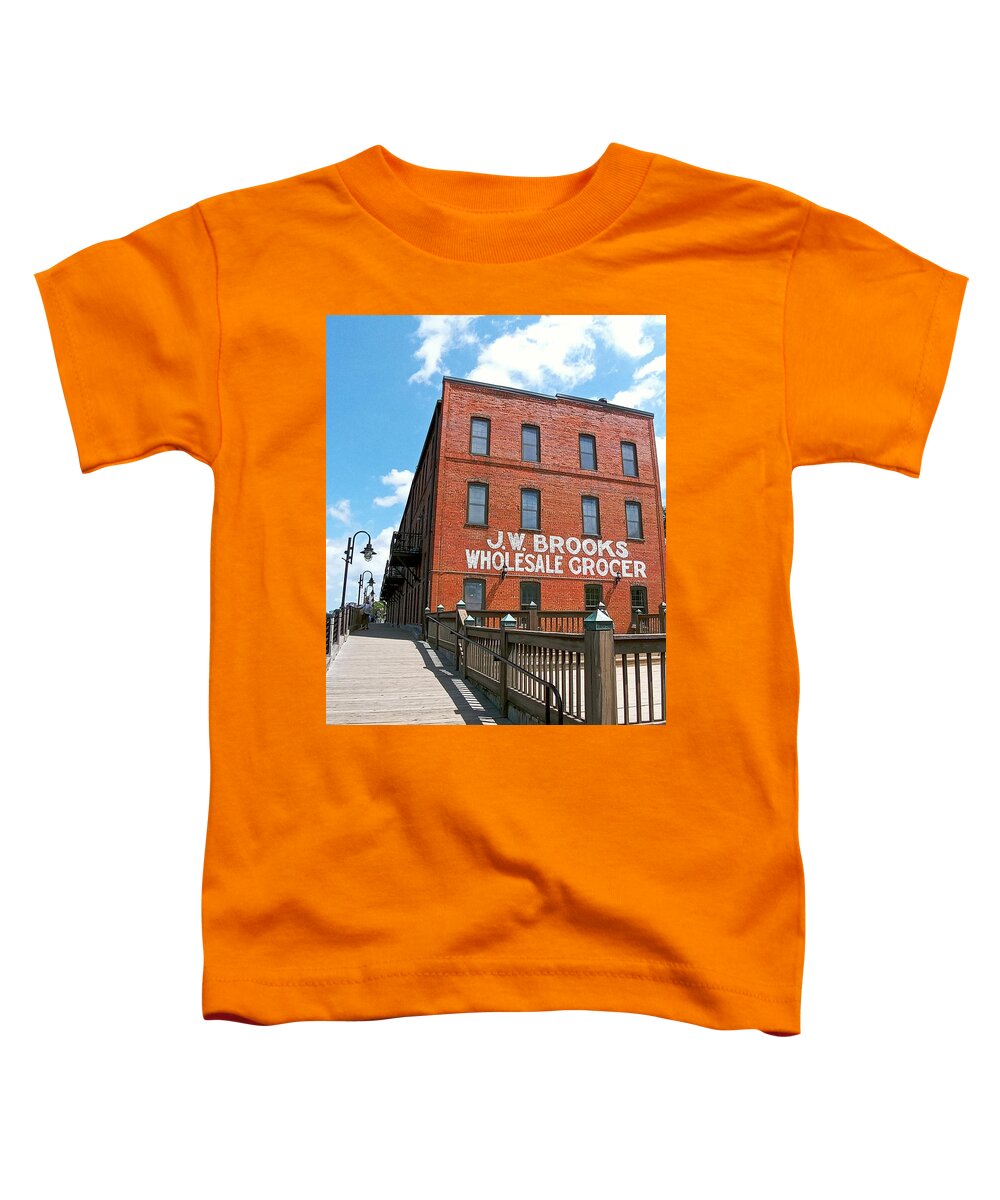 Building Toddler T-Shirt featuring the photograph The Grocer by Heather E Harman
