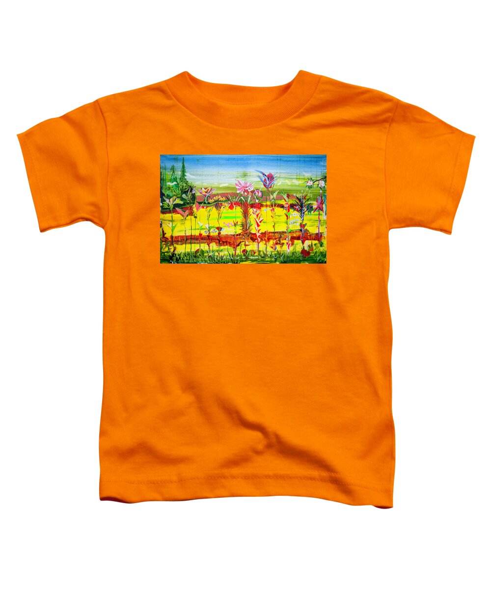 Garden Toddler T-Shirt featuring the painting The Grounds Of Millington House III by James Lavott