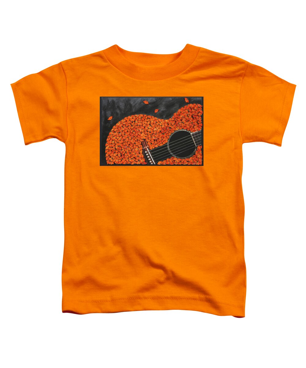 Guitar Toddler T-Shirt featuring the mixed media The Lead Guitar by Scott Fulton