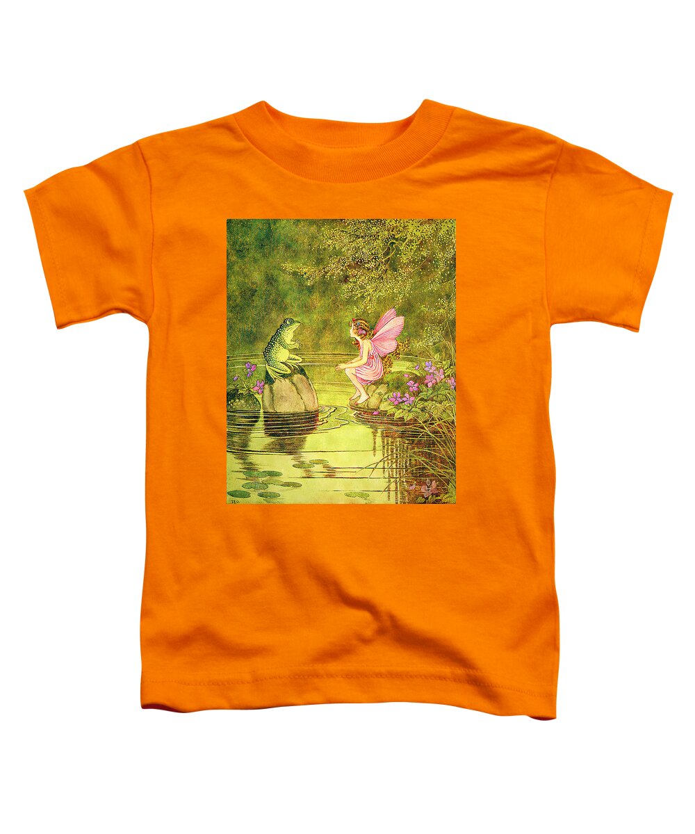 The Little Green Road To Fairyland Toddler T-Shirt featuring the digital art The Little Green Road to Fairyland by Ida Rentoul Outhwaite