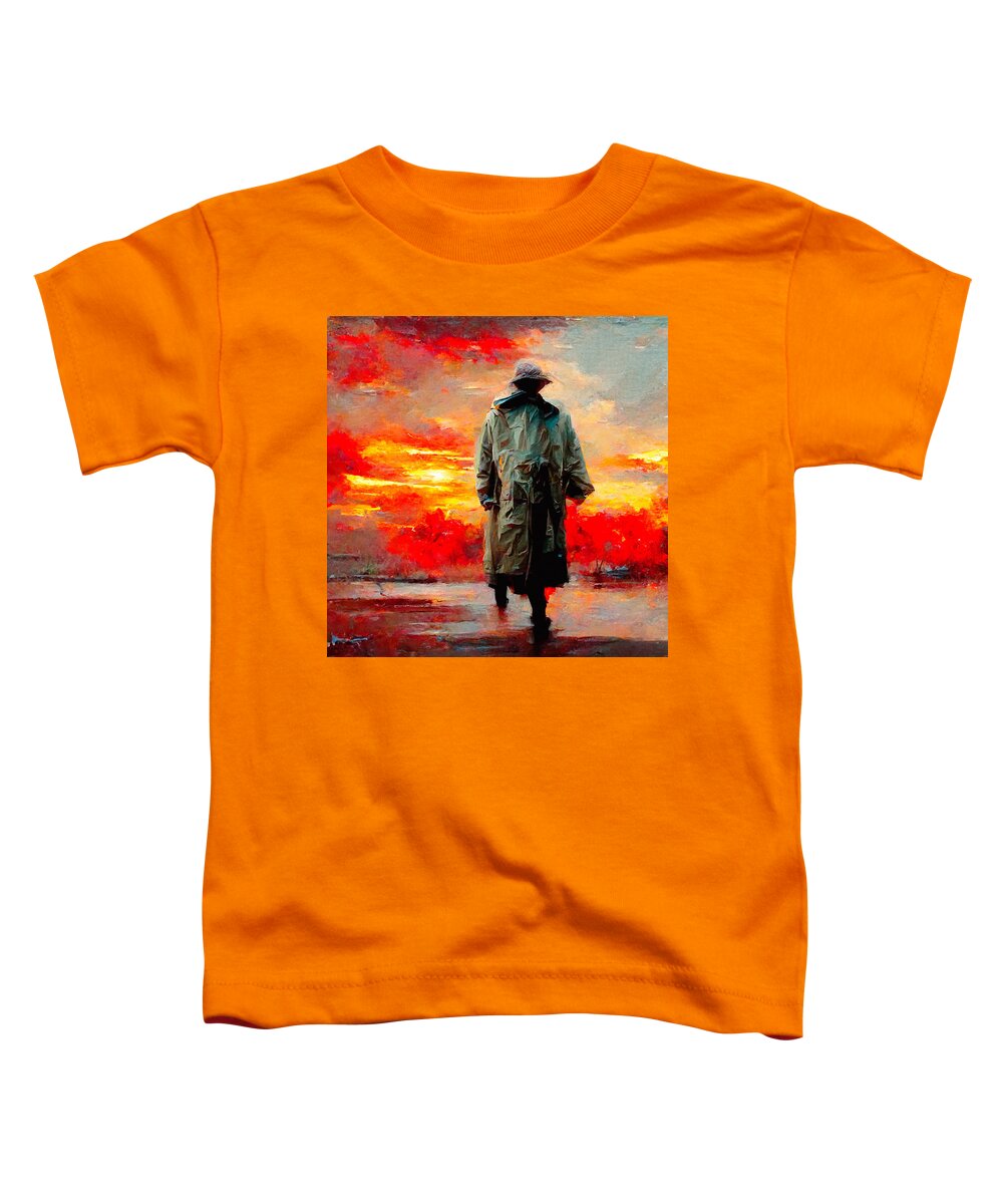 Trenchcoats Toddler T-Shirt featuring the digital art Trenchcoats #6 by Craig Boehman