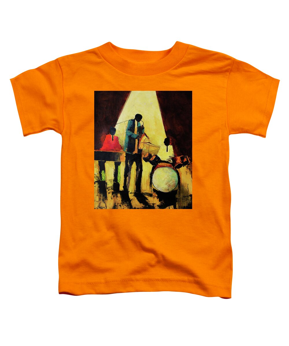 Nni Toddler T-Shirt featuring the painting Under The light by Ndabuko Ntuli