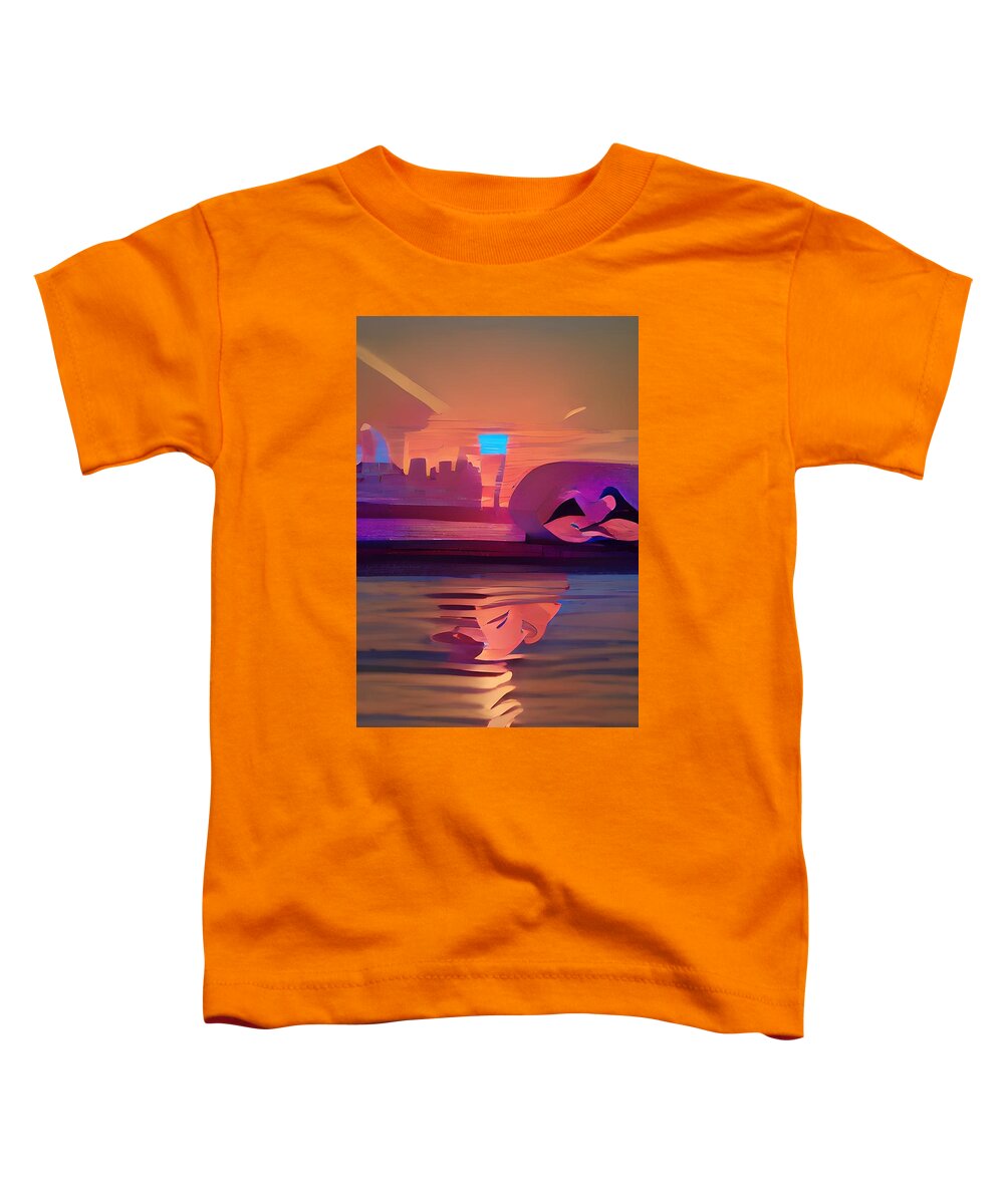  Toddler T-Shirt featuring the digital art Warm Future by Rod Turner