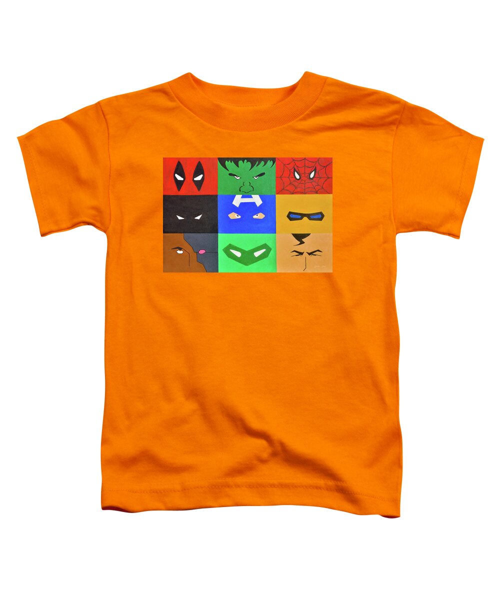 Comic Toddler T-Shirt featuring the painting Watchmen by Jonathan A