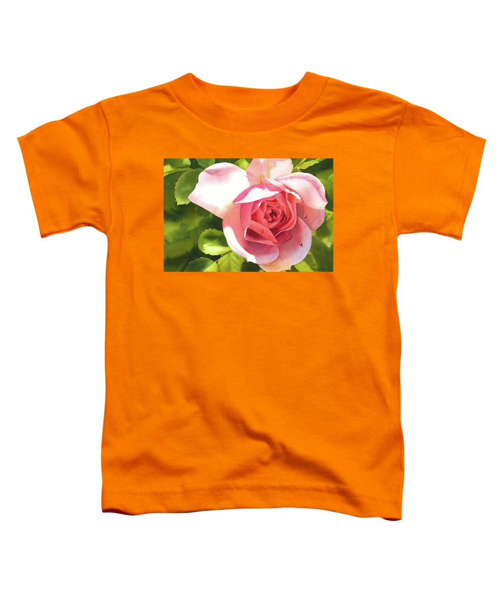 Rose Toddler T-Shirt featuring the painting Whisper of a Rose by Espero Art